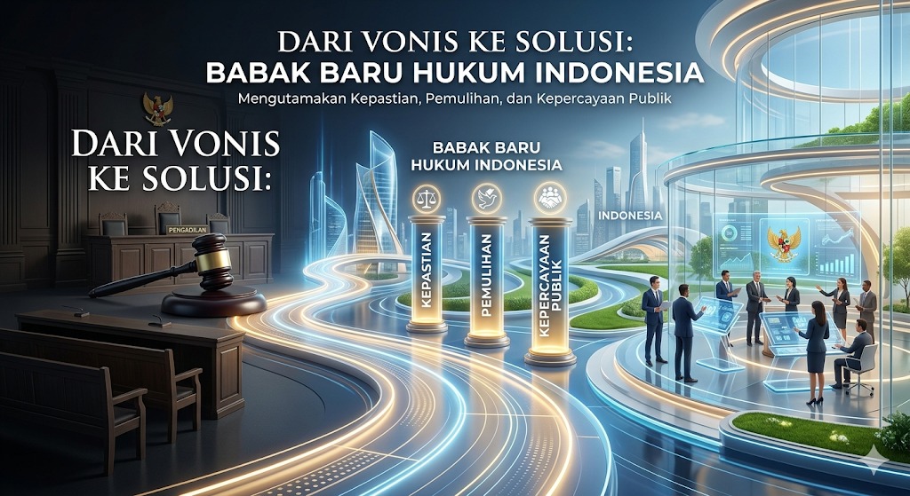 Dari Vonis ke Solusi: Babak Baru Hukum Indonesia Mengutamakan Kepastian, Pemulihan, dan Kepercayaan Publik